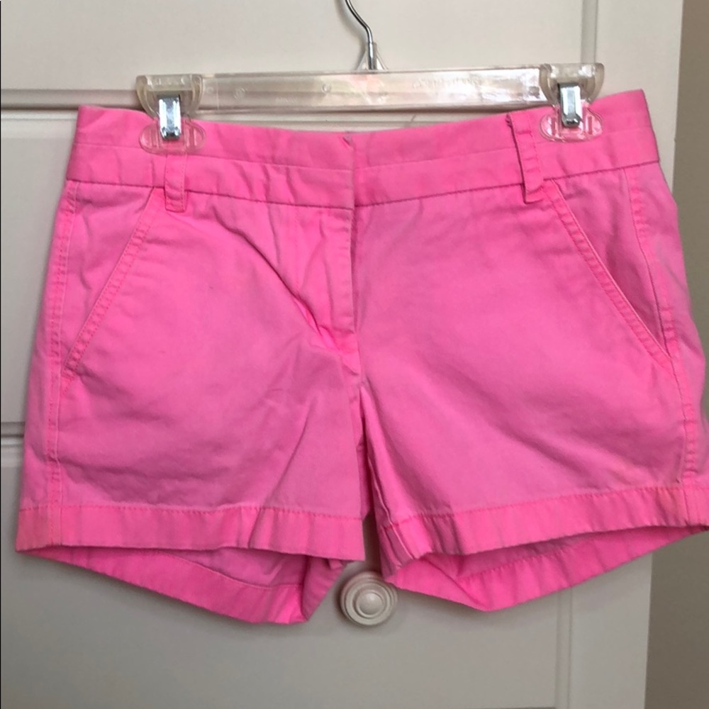 J. Crew Hot Pink Chino Shorts